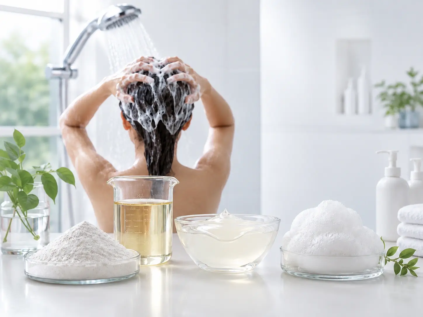 Mild shampoo and scalp care product formats