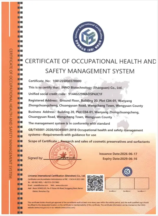 INNO iso 45001 2018