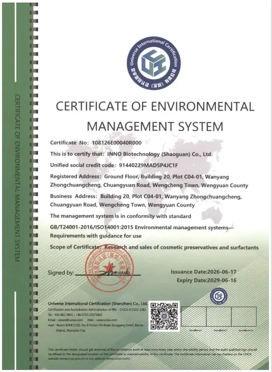 INNO iso14001 2015